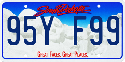 SD license plate 95YF99