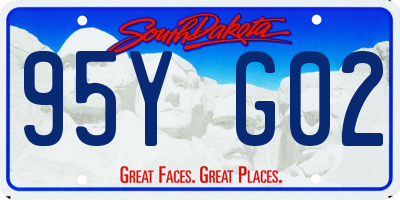 SD license plate 95YG02
