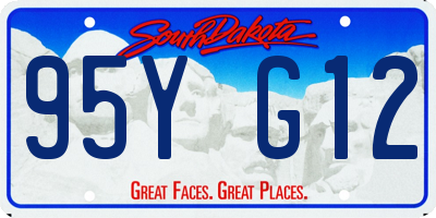 SD license plate 95YG12