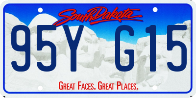 SD license plate 95YG15