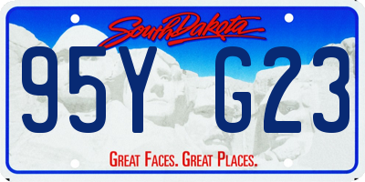 SD license plate 95YG23