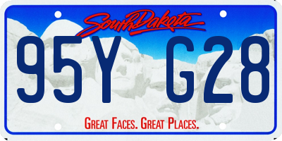 SD license plate 95YG28