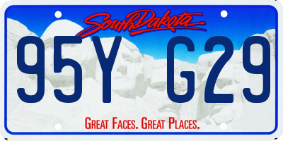 SD license plate 95YG29
