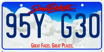 SD license plate 95YG30