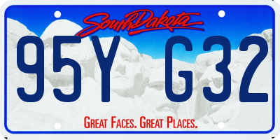 SD license plate 95YG32