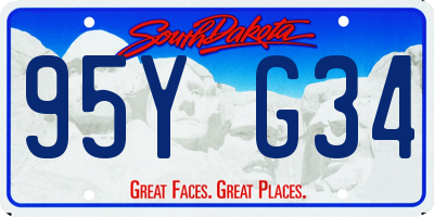 SD license plate 95YG34
