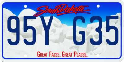 SD license plate 95YG35