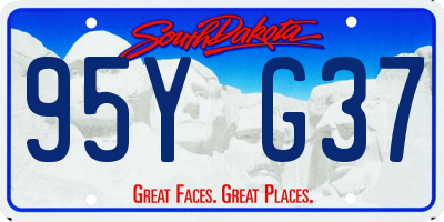 SD license plate 95YG37