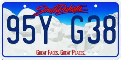 SD license plate 95YG38