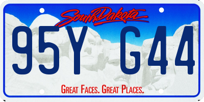 SD license plate 95YG44