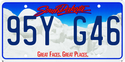 SD license plate 95YG46