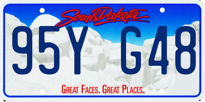 SD license plate 95YG48