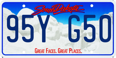 SD license plate 95YG50