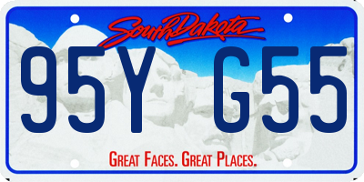 SD license plate 95YG55