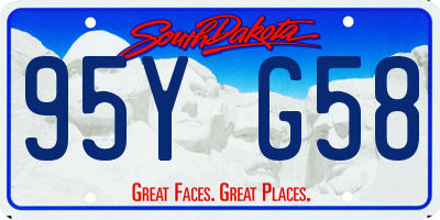 SD license plate 95YG58