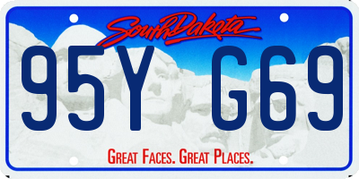 SD license plate 95YG69