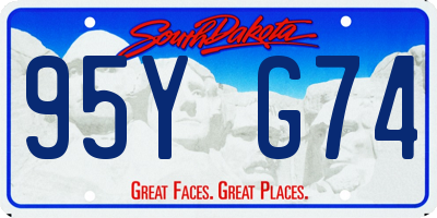 SD license plate 95YG74