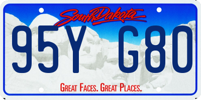 SD license plate 95YG80
