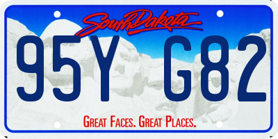 SD license plate 95YG82