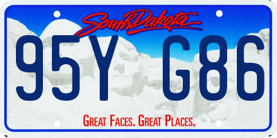 SD license plate 95YG86