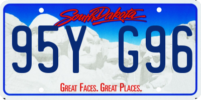 SD license plate 95YG96