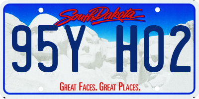 SD license plate 95YH02