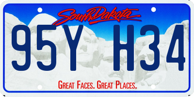 SD license plate 95YH34