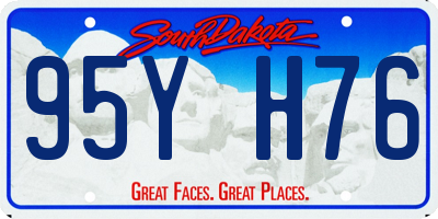 SD license plate 95YH76