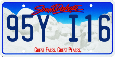 SD license plate 95YI16