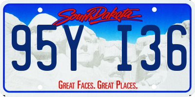 SD license plate 95YI36