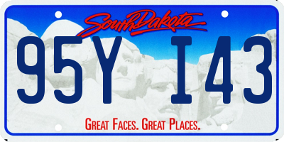 SD license plate 95YI43