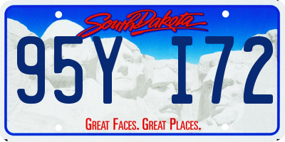 SD license plate 95YI72