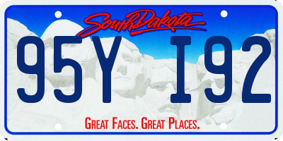 SD license plate 95YI92