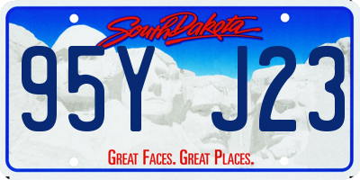 SD license plate 95YJ23