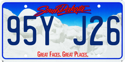 SD license plate 95YJ26