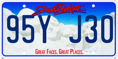SD license plate 95YJ30