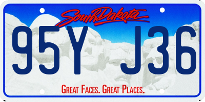 SD license plate 95YJ36