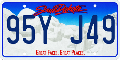 SD license plate 95YJ49
