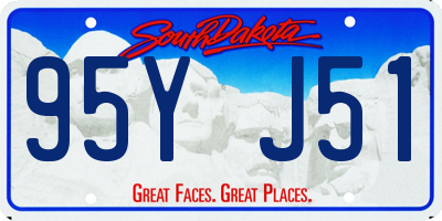 SD license plate 95YJ51