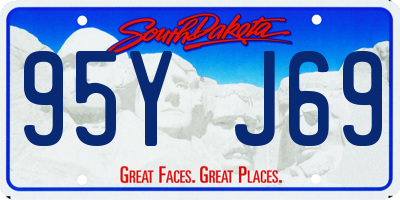 SD license plate 95YJ69