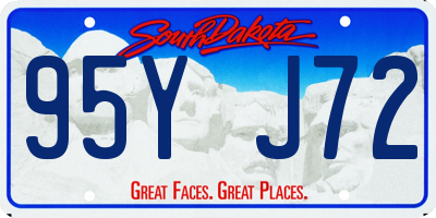 SD license plate 95YJ72