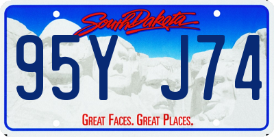 SD license plate 95YJ74
