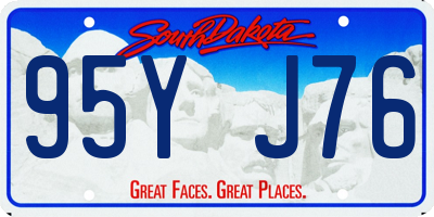SD license plate 95YJ76