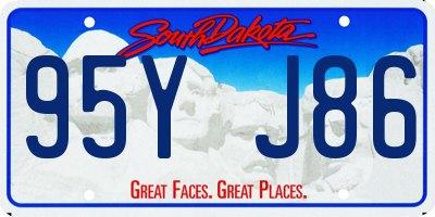 SD license plate 95YJ86