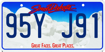 SD license plate 95YJ91