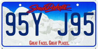 SD license plate 95YJ95