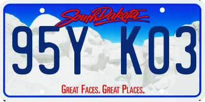 SD license plate 95YK03