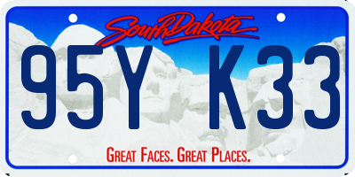 SD license plate 95YK33