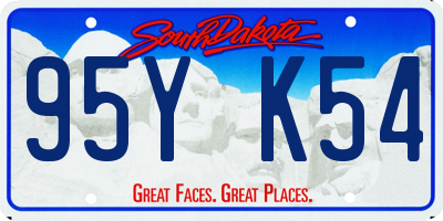 SD license plate 95YK54