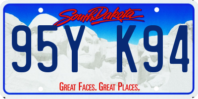 SD license plate 95YK94